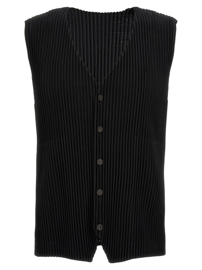 Pleated vest Gilet