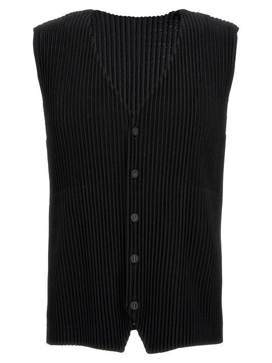 Pleated vest Gilet