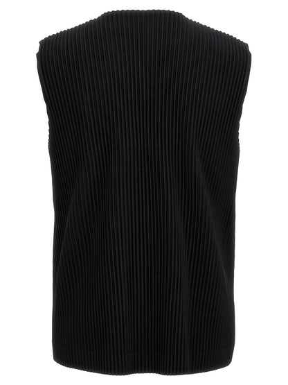 Pleated vest Gilet