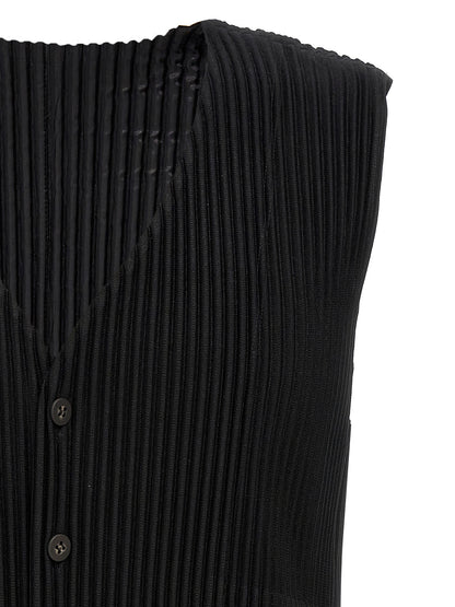 Pleated vest Gilet