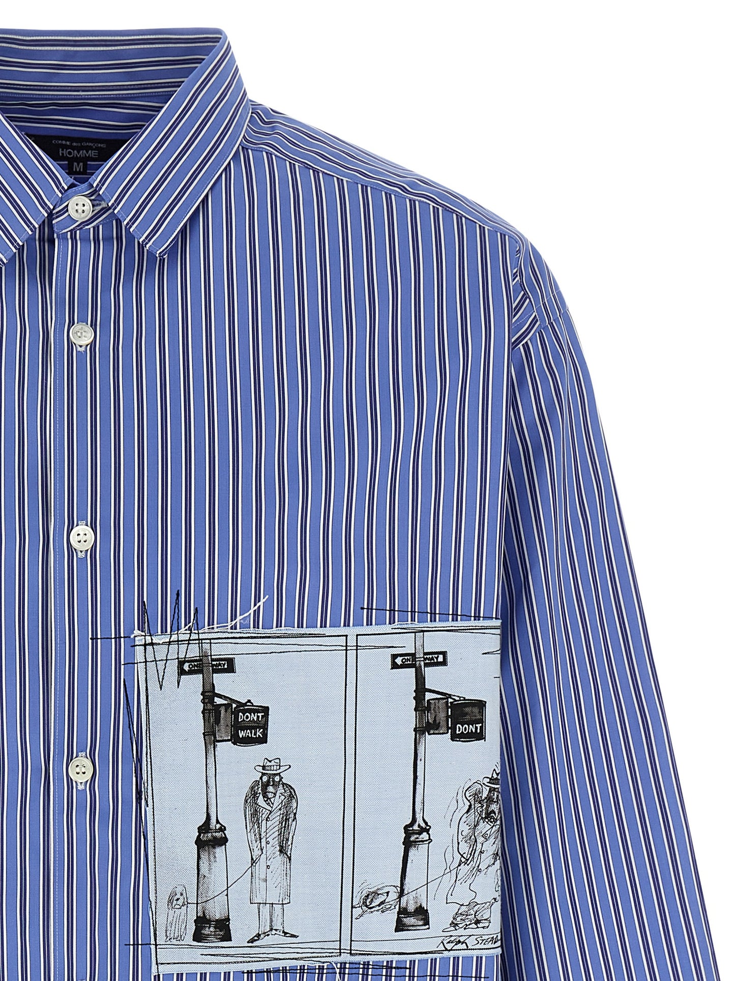 Patch striped shirt Shirt, blouse