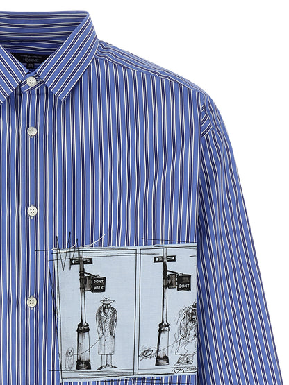Patch striped shirt Shirt, blouse
