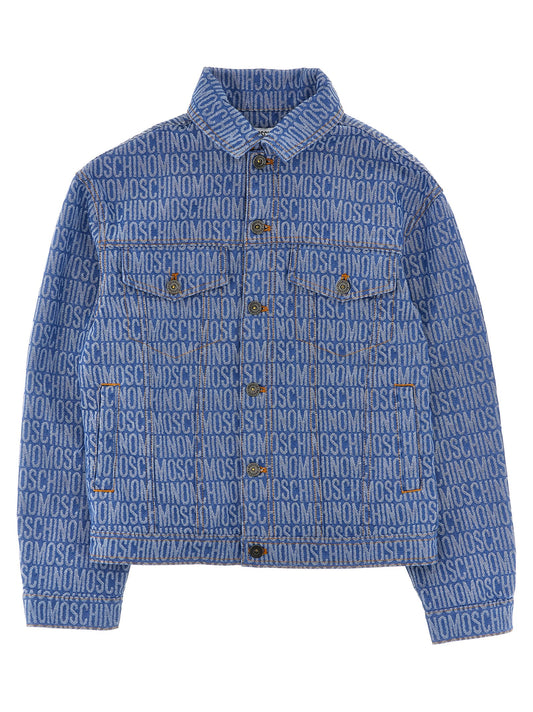 'Logo' denim jacket Casual jackets, parka