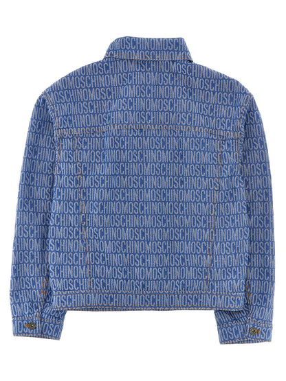 'Logo' denim jacket Casual jackets, parka