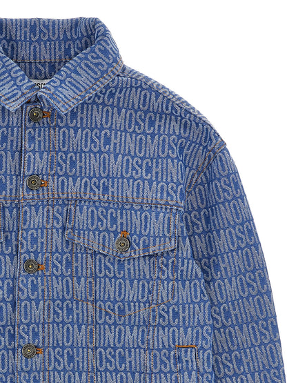 'Logo' denim jacket Casual jackets, parka