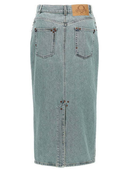 Rivets denim skirt Skirts