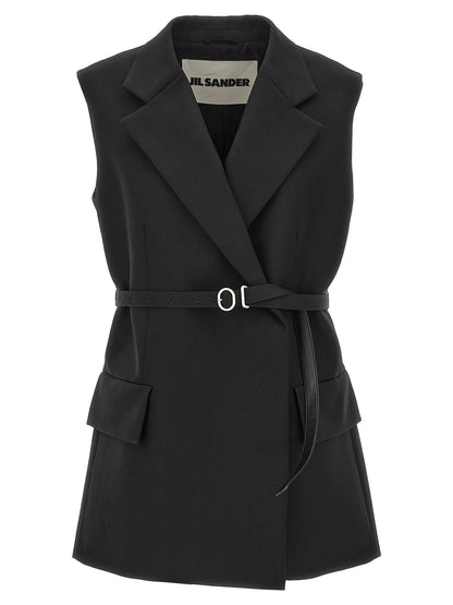 Belt wool vest Gilet