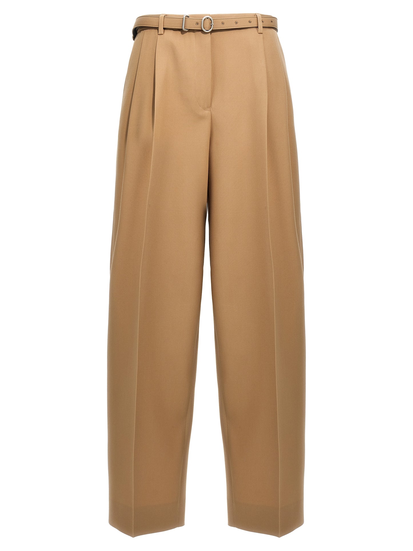 Gabardine belt pants Pants