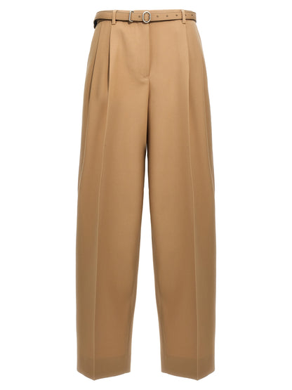 Gabardine belt pants Pants