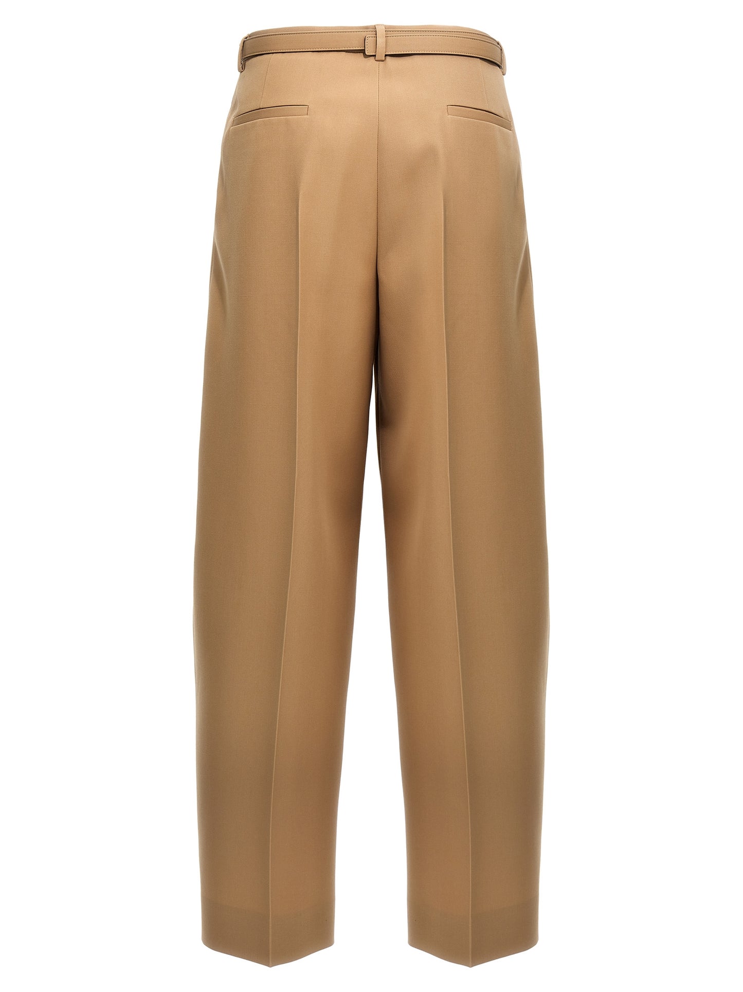 Gabardine belt pants Pants