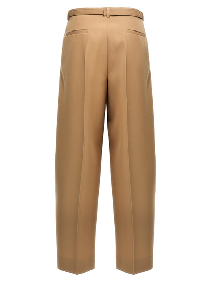 Gabardine belt pants Pants