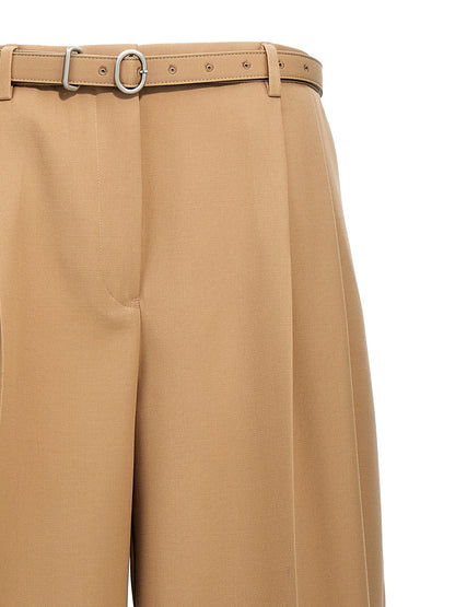 Gabardine belt pants Pants