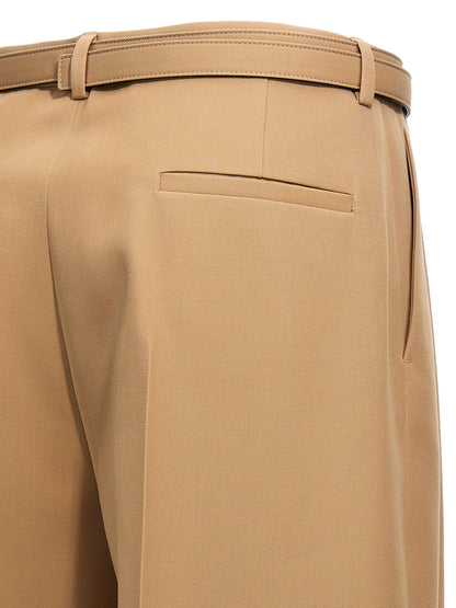 Gabardine belt pants Pants