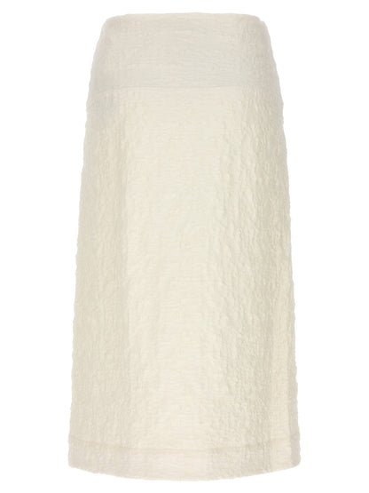 Embossed cotton skirt Skirts