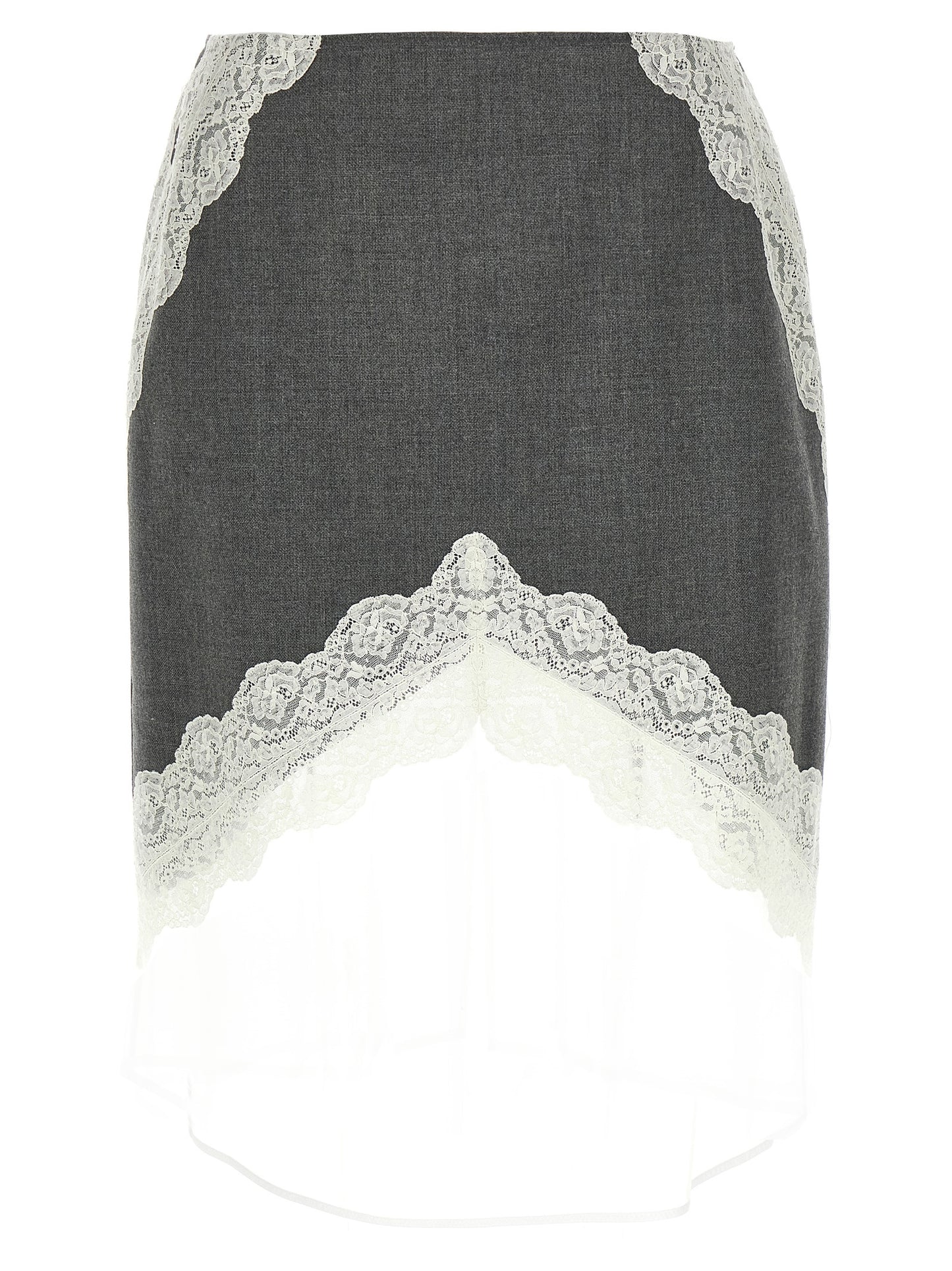 Organza lace wool skirt Skirts