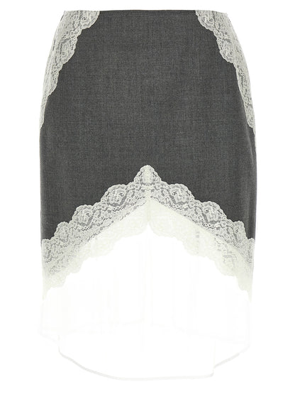 Organza lace wool skirt Skirts