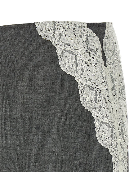 Organza lace wool skirt Skirts