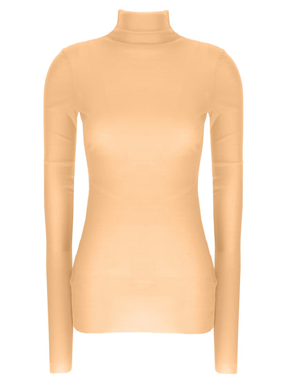 Silk turtleneck top Tops