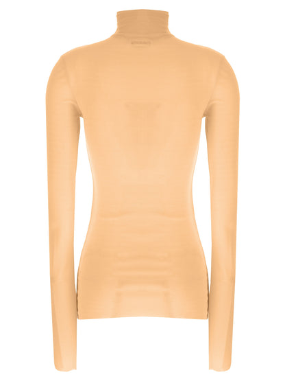 Silk turtleneck top Tops