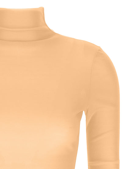 Silk turtleneck top Tops