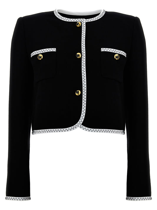 Crepe short jacket Blazer and Suits
