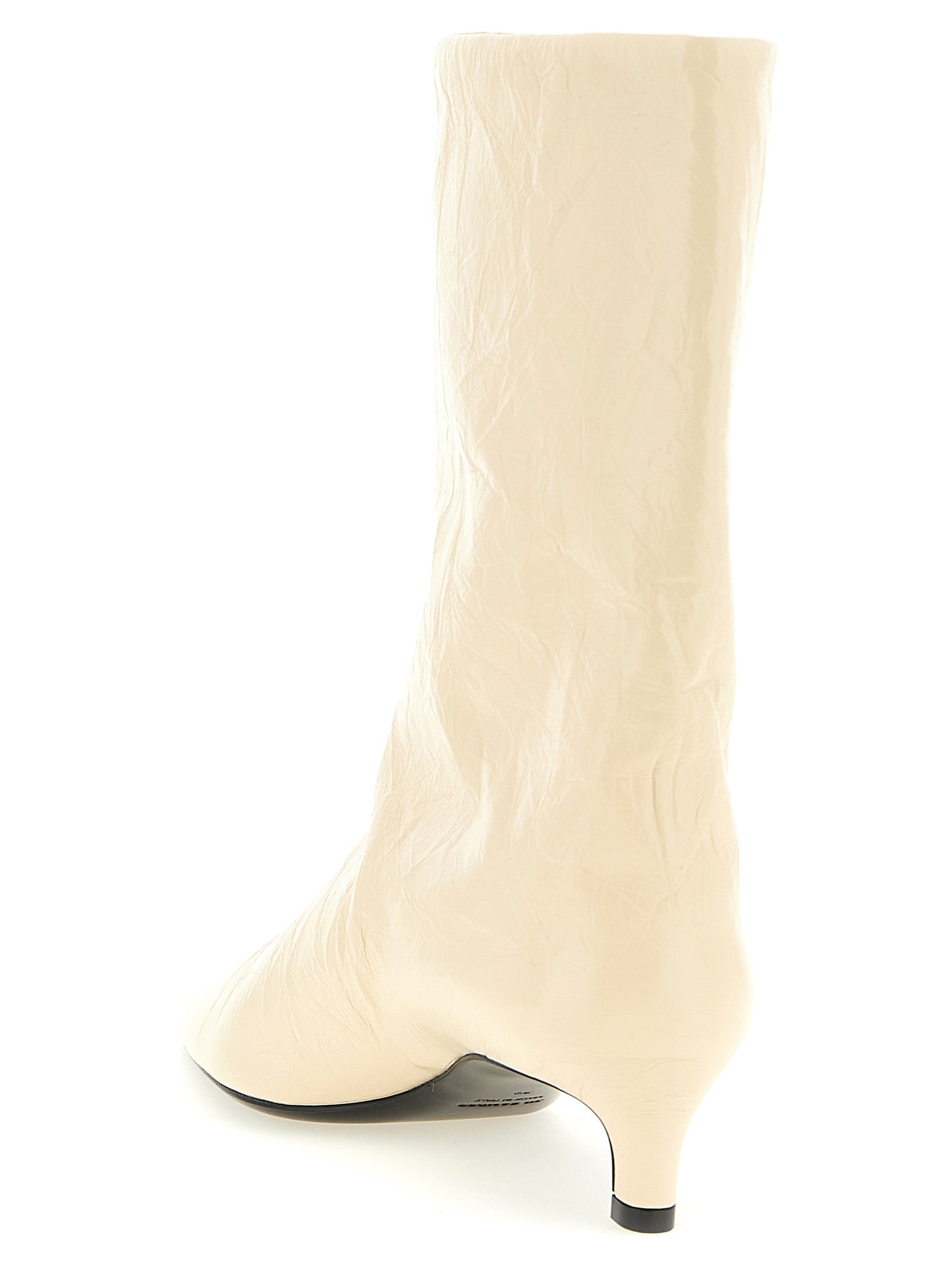 Craquelé leather ankle boots Boots, ankle boots