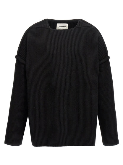 Geometric neckline sweater Sweater, cardigans