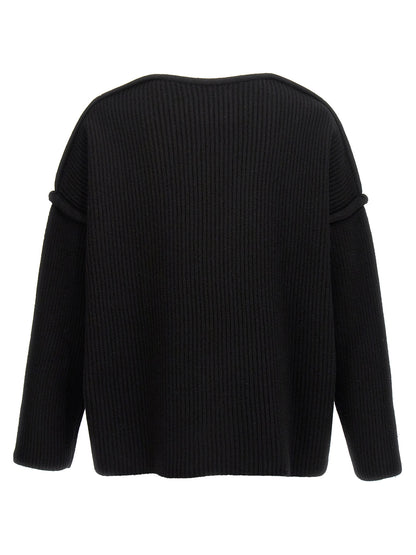 Geometric neckline sweater Sweater, cardigans
