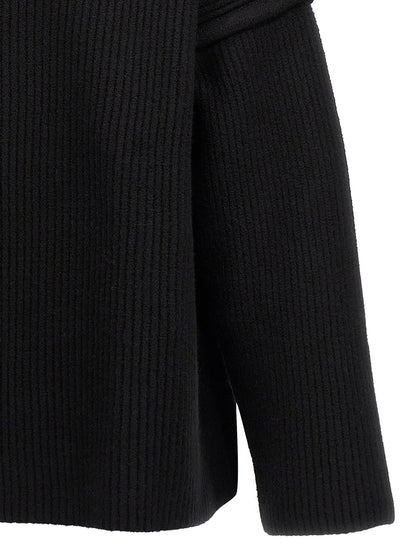Geometric neckline sweater Sweater, cardigans