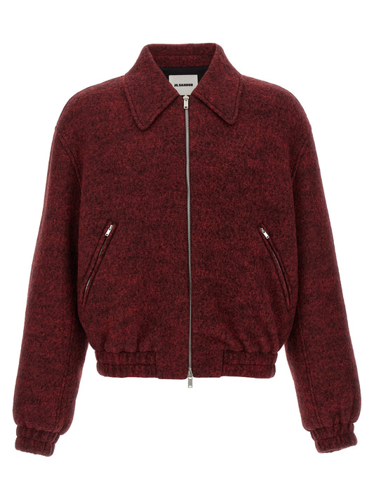 Mélange wool bomber jacket Down jacket, Parka, Casual jackets