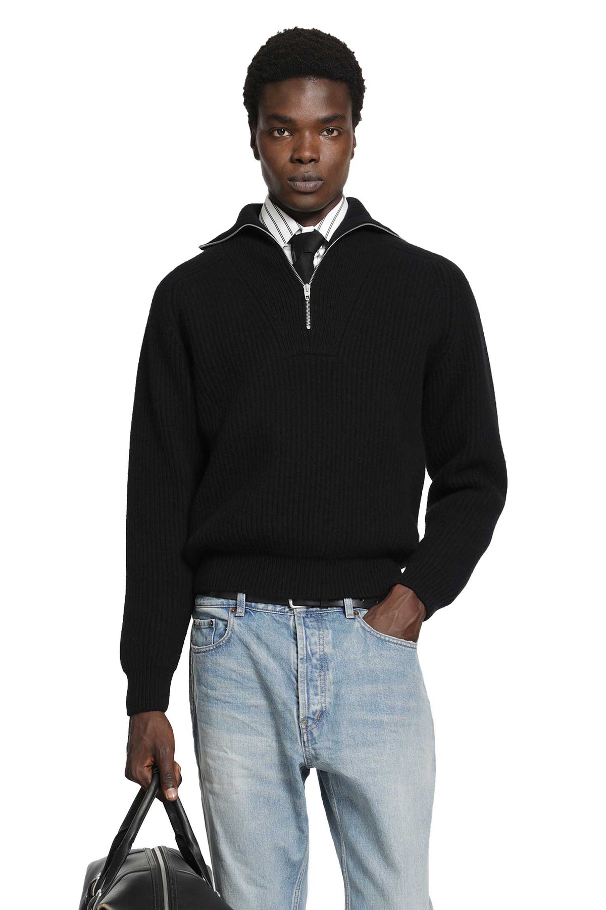 Jil Sander Ls high zipped neck  jumper