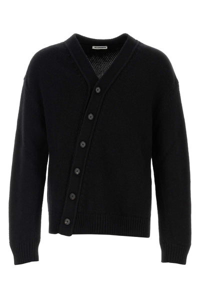 Jil Sander Ls vn cardigan w/ diagonal opening