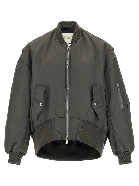 'Curved Hem' bomber jacket Down jacket, Parka, Casual jackets