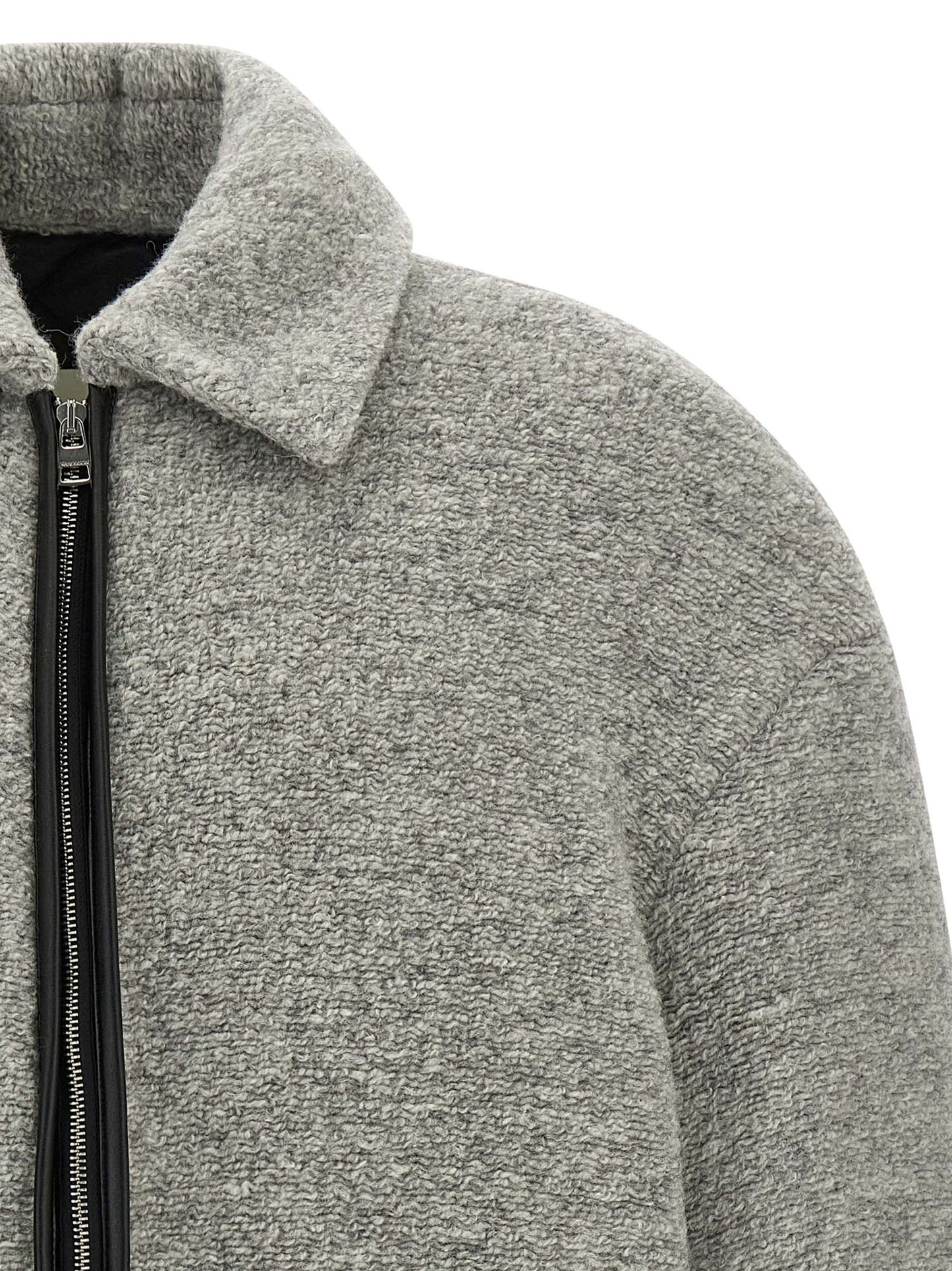 'Contrast Trim Casual' jacket Down jacket, Parka, Casual jackets