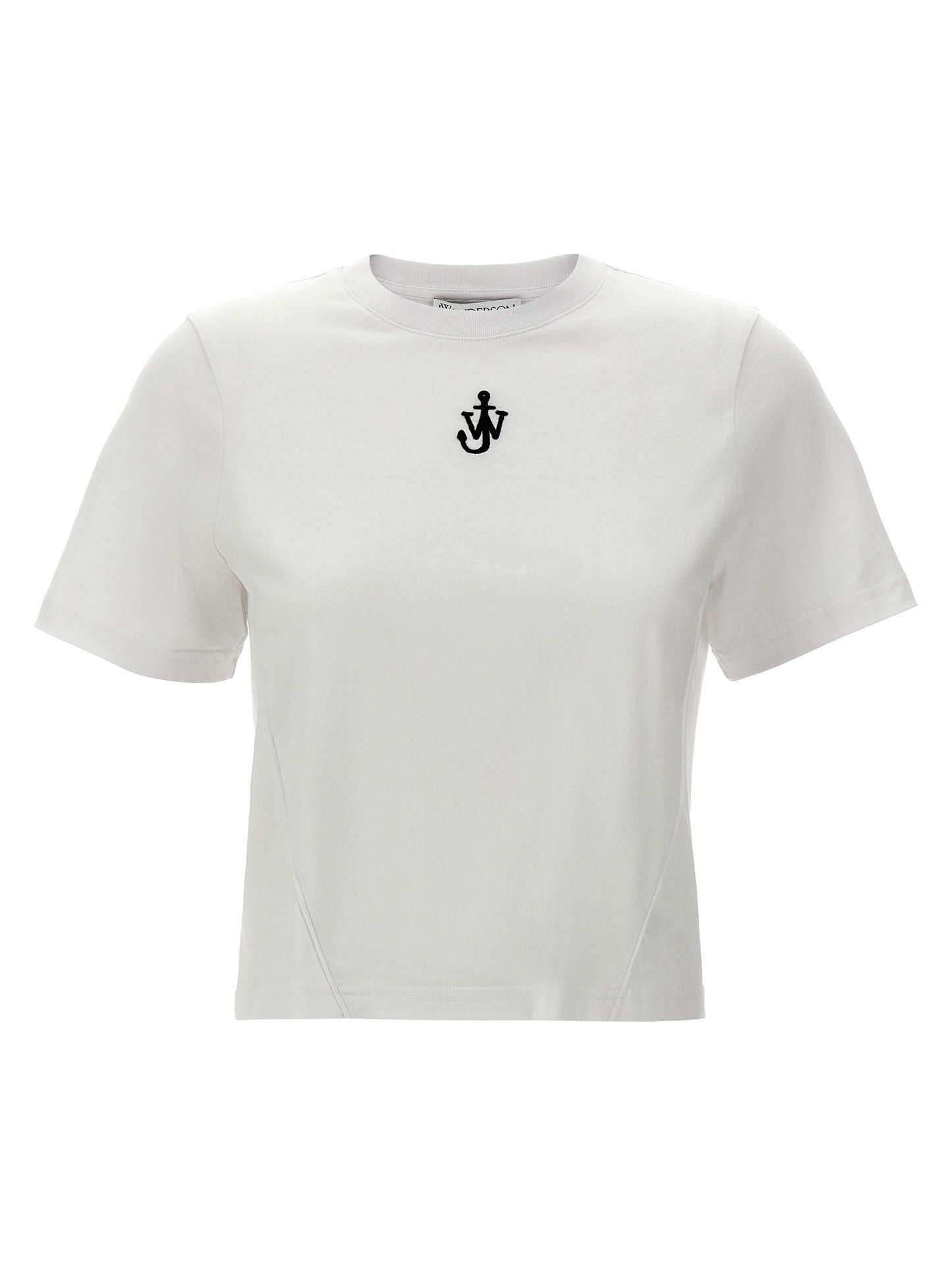 'Anchor embroidery pannelled cropped' T-shirt  T-shirt