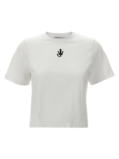 'Anchor embroidery pannelled cropped' T-shirt  T-shirt