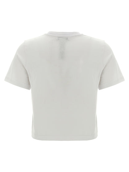 'Anchor embroidery pannelled cropped' T-shirt  T-shirt