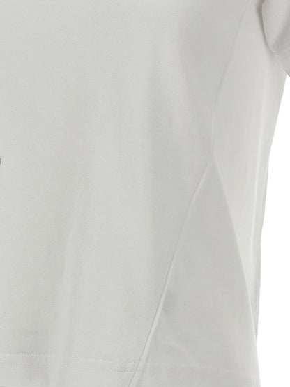 'Anchor embroidery pannelled cropped' T-shirt  T-shirt