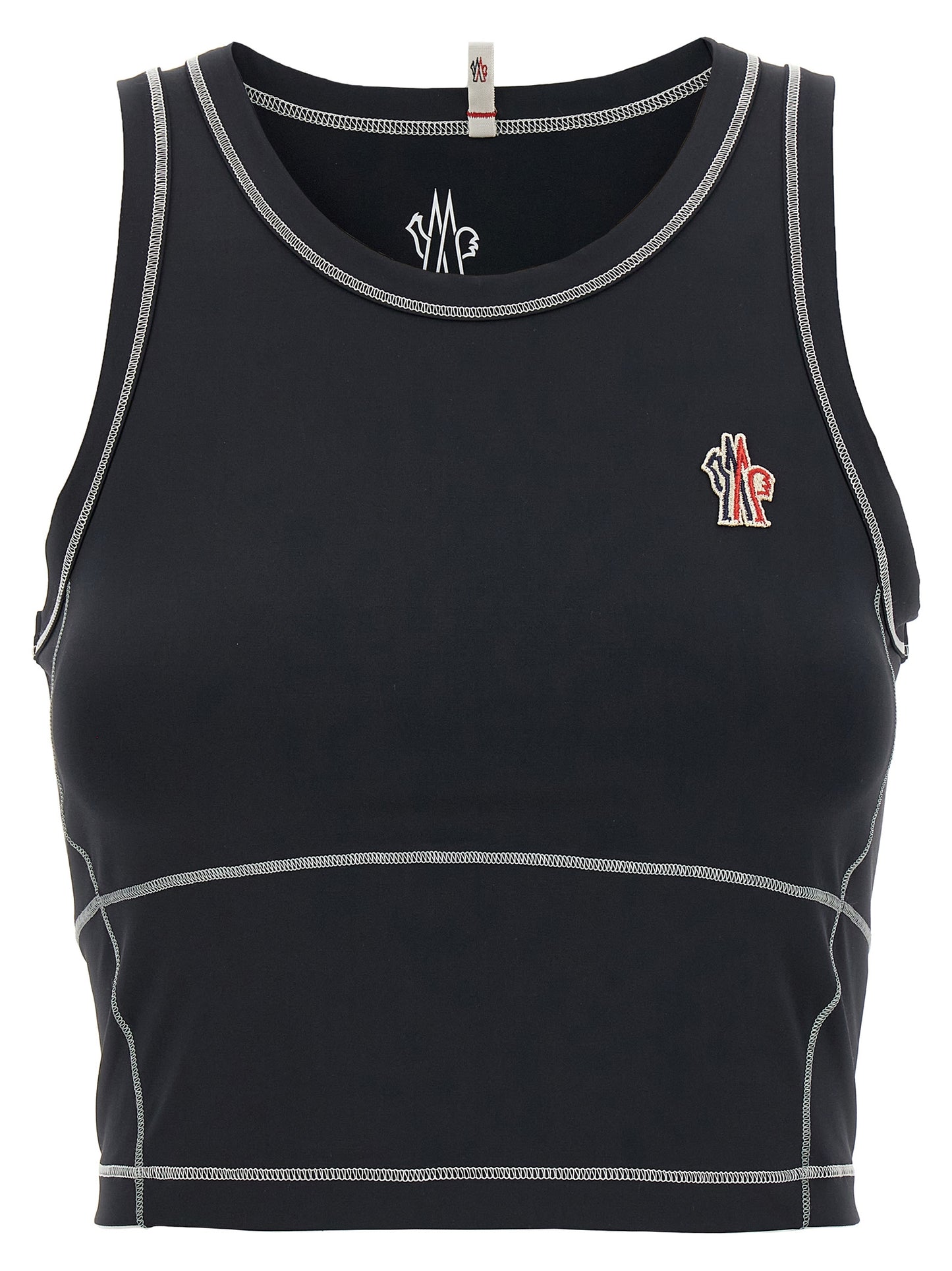 Logo patch sporty top Tops