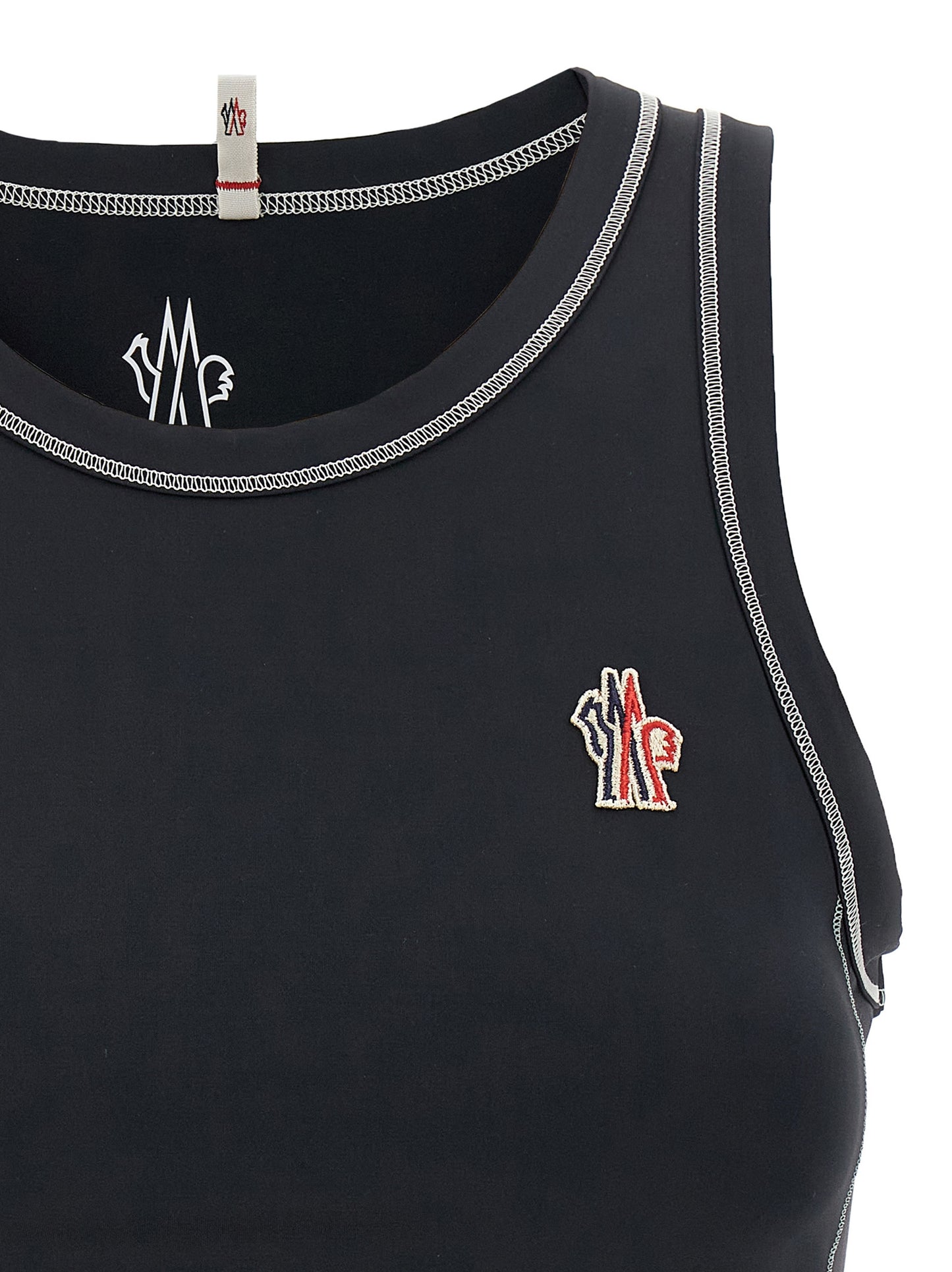 Logo patch sporty top Tops