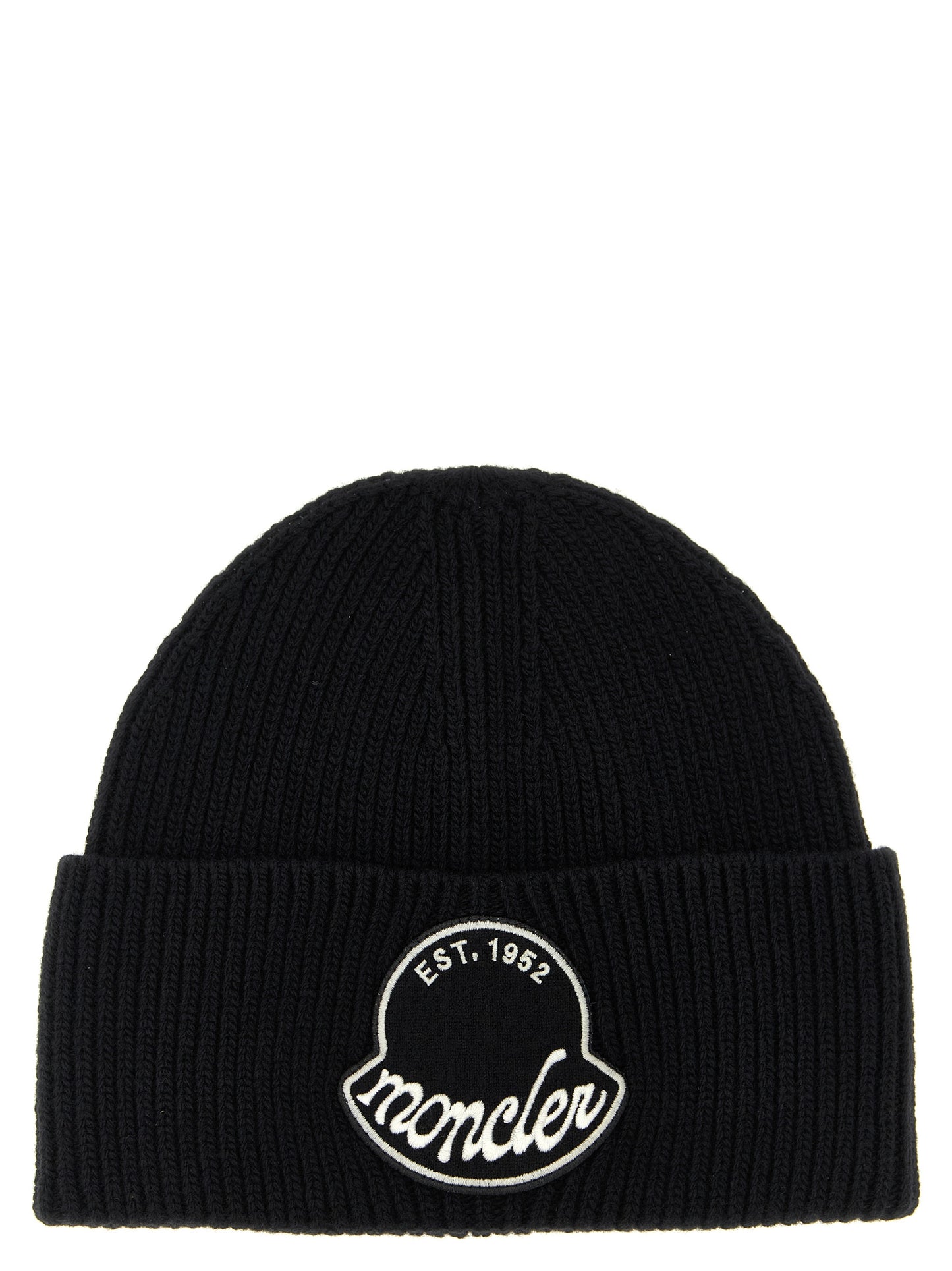 Logo patch beanie Hats