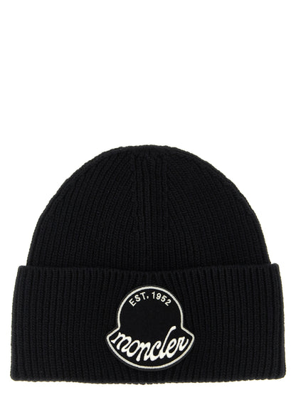 Logo patch beanie Hats