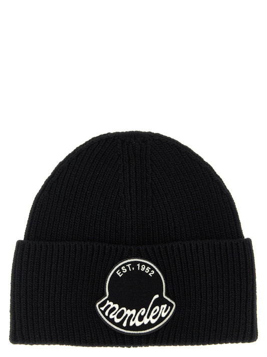 Logo patch beanie Hats