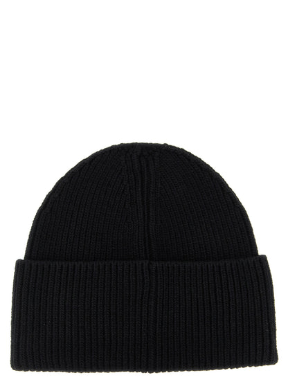 Logo patch beanie Hats