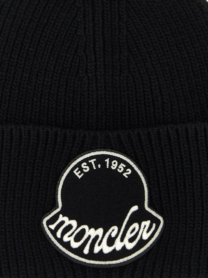 Logo patch beanie Hats