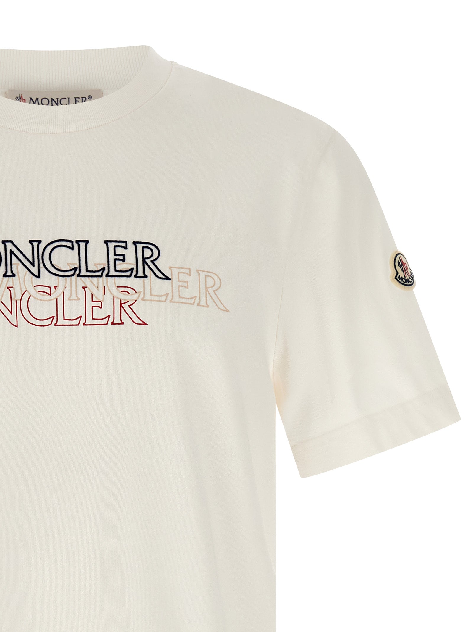 Tシャツ・カットソー FLOCKED LOGO T-SHIRT Flocked logo t-shirt | Moncler | OTTODISANPIETRO
