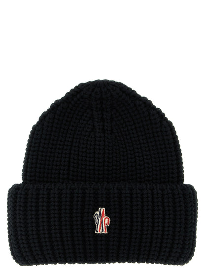 Logo patch beanie Hats