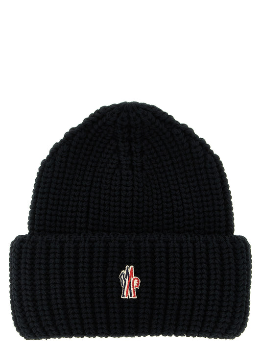 Logo patch beanie Hats