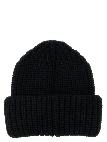Logo patch beanie Hats