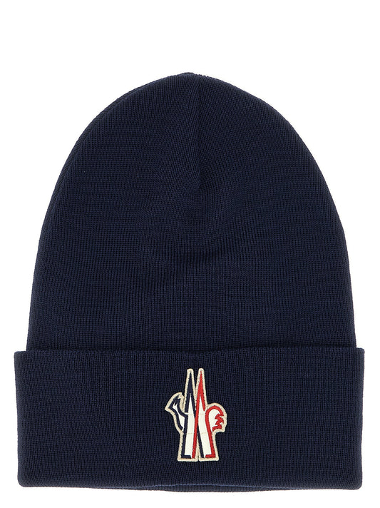 Logo patch beanie Hats